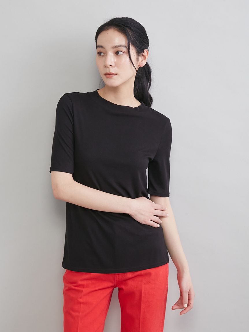 Mila Owen「ウールテンセルハーフスリーブシアーＴ」|Tシャツ・カットソー|