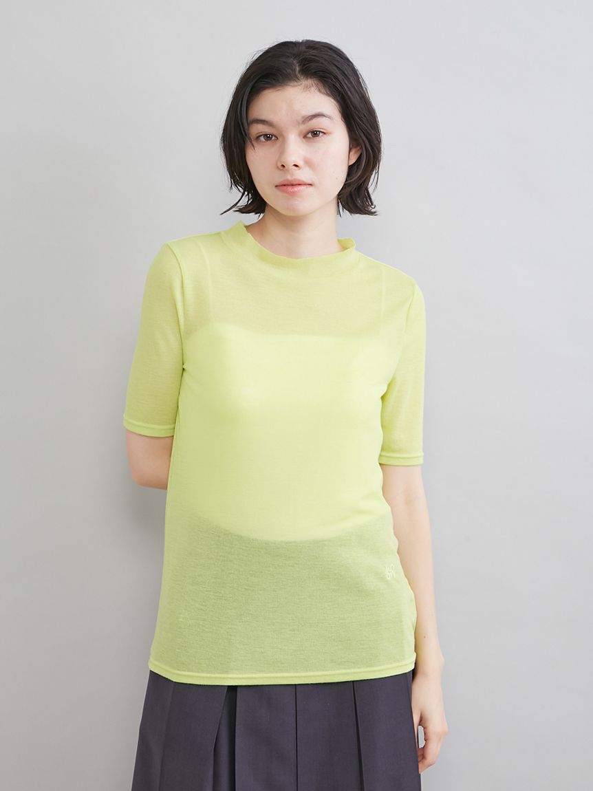 Mila Owen「ウールテンセルハーフスリーブシアーＴ」|Tシャツ・カットソー|