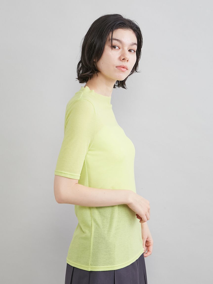 Mila Owen「ウールテンセルハーフスリーブシアーＴ」|Tシャツ・カットソー|