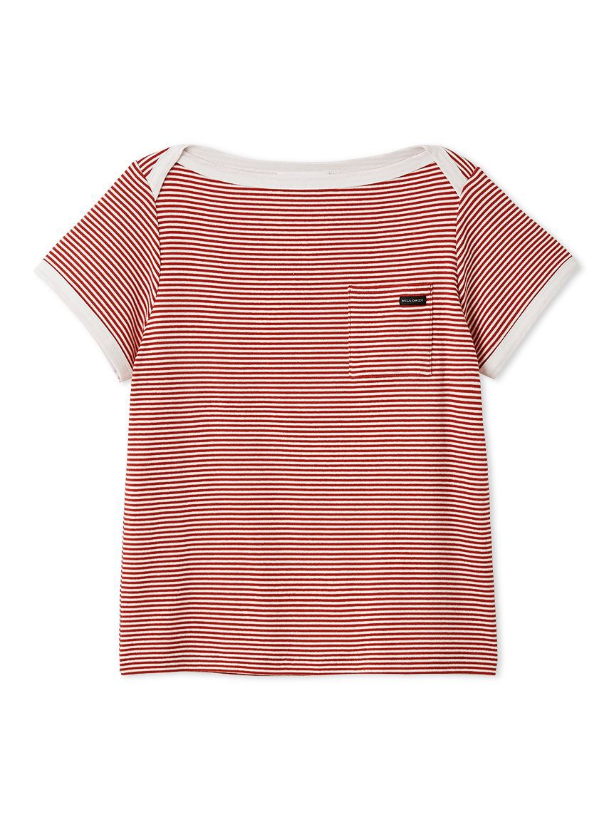 Mila Owen「ボートネックコンパクトＴシャツ」|Tシャツ・カットソー|RED