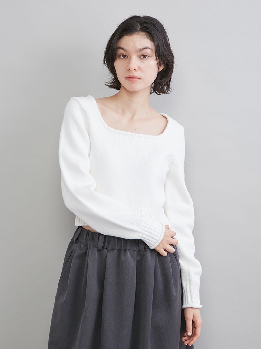 Mila Owen「スクエアネックニット」|ニット・セーター|