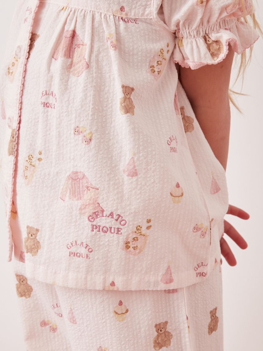 GELATO PIQUE KIDS & BABY「【KIDS】パジャマパーティー柄シャーリングシャツ」|シャツ・ブラウス|
