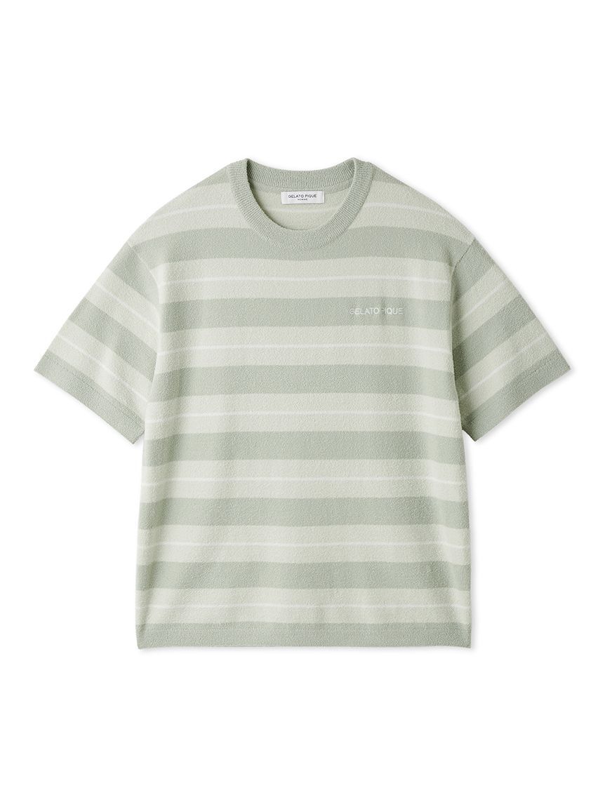 GELATO PIQUE HOMME「【HOMME】【接触冷感】スムーズィーliteクールランダムボーダープルオーバー」|プルオーバー|MNT