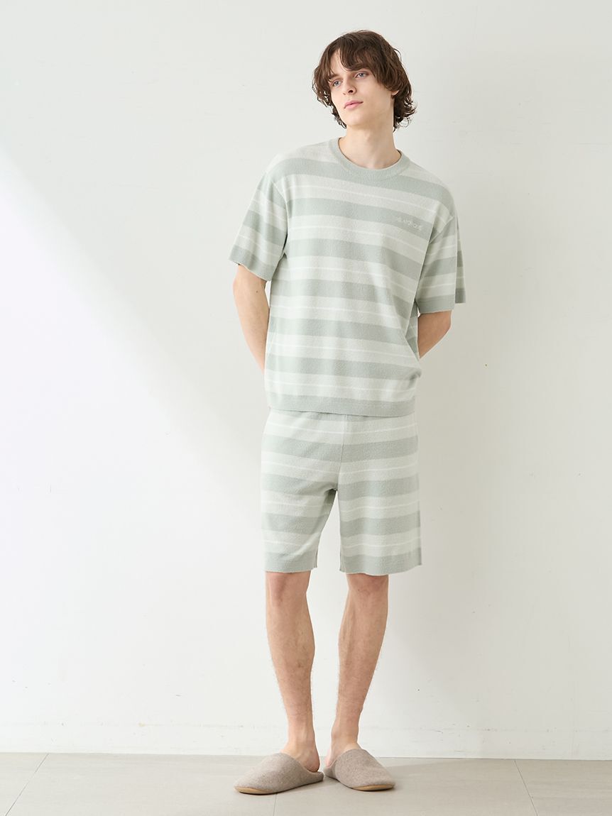 GELATO PIQUE HOMME「【HOMME】【接触冷感】スムーズィーliteクールランダムボーダープルオーバー」|プルオーバー|