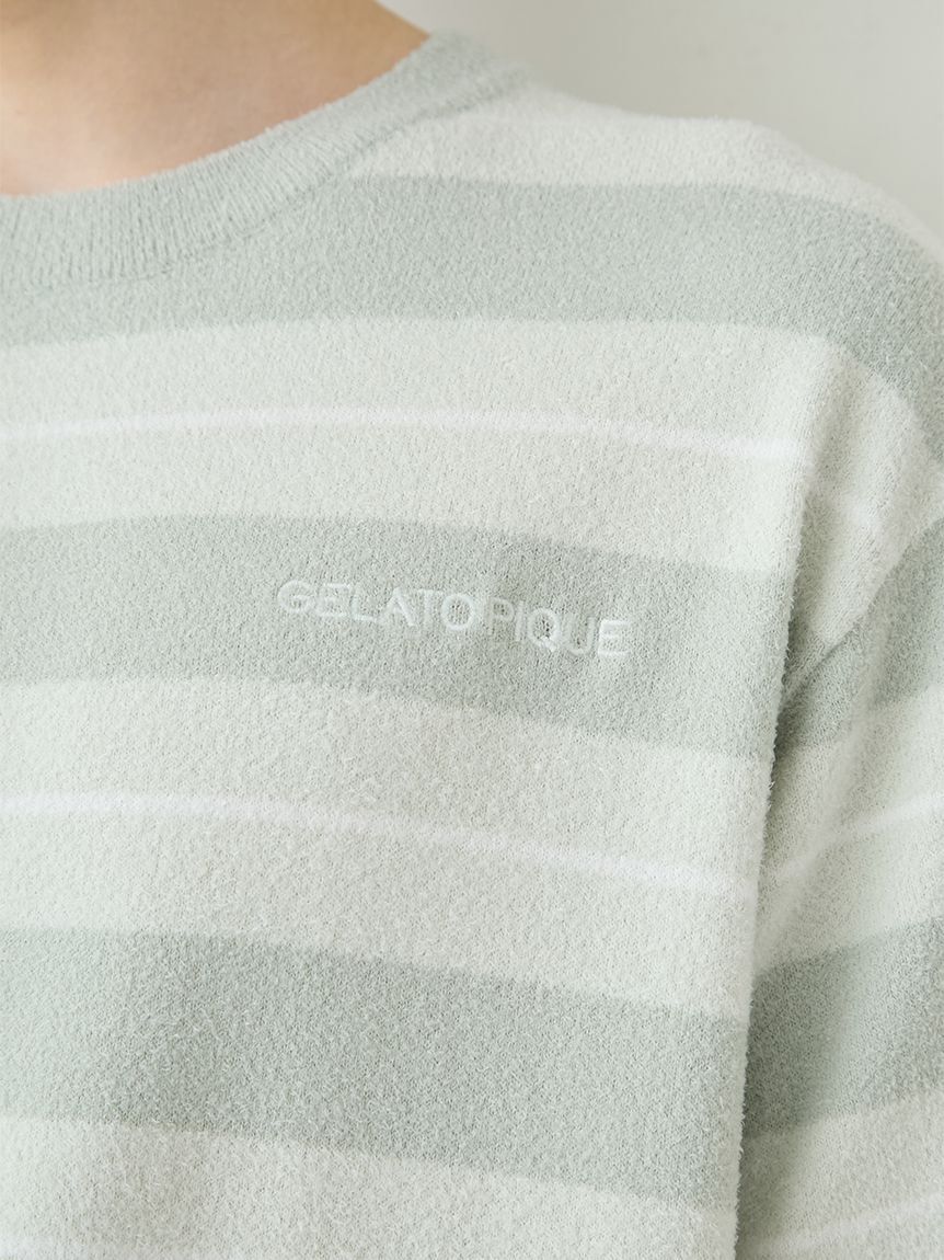 GELATO PIQUE HOMME「【HOMME】【接触冷感】スムーズィーliteクールランダムボーダープルオーバー」|プルオーバー|