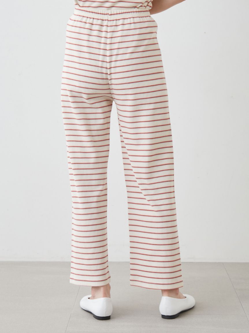 gelato pique「【接触冷感】ワッフルボーダーロングパンツ」|ルームウェア|