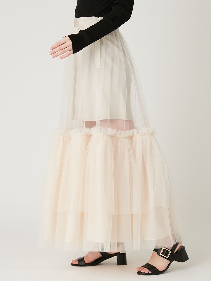 FRAY I.D「ボリュームギャザーチュールスカート」|スカート|