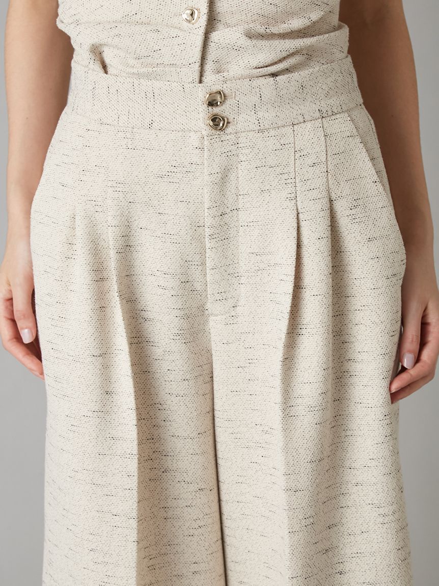 LILY BROWN「オーナメント釦2タックパンツ」|チノ|