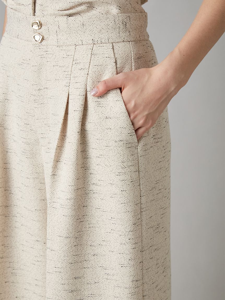 LILY BROWN「オーナメント釦2タックパンツ」|チノ|