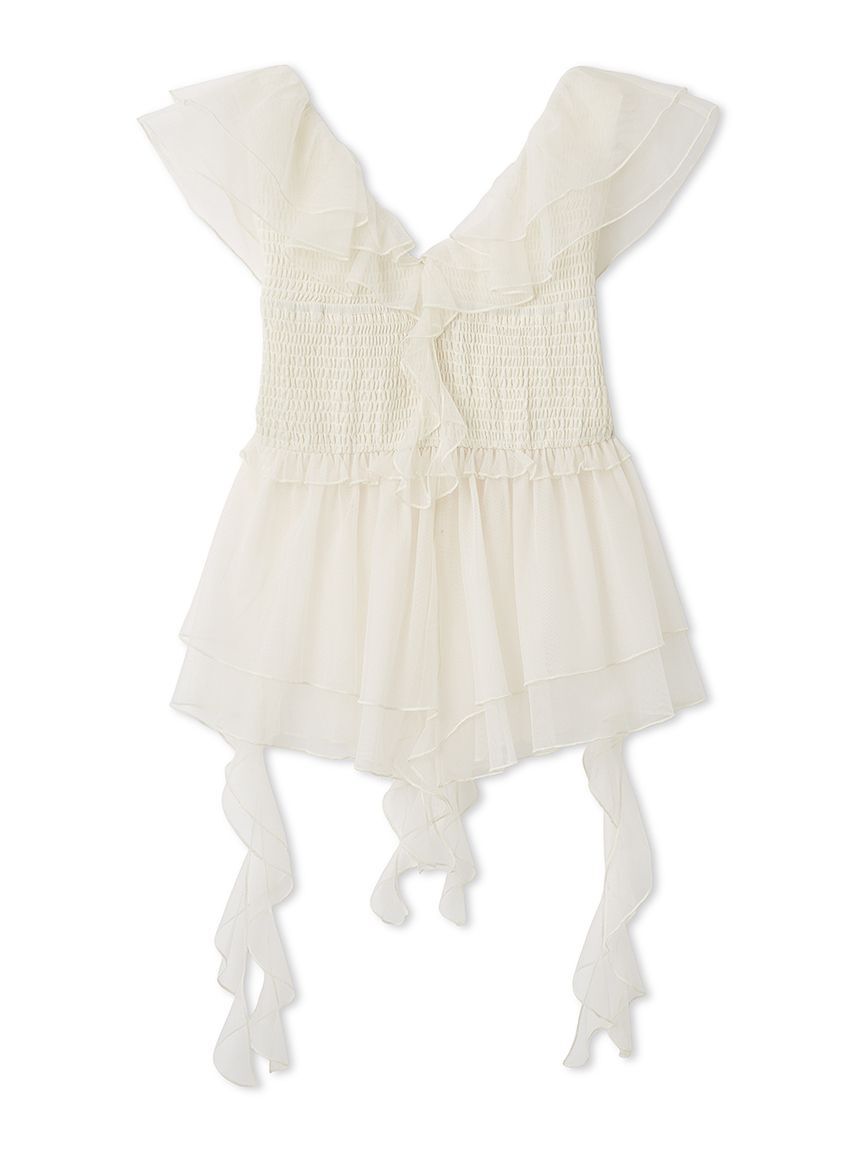 LILY BROWN「パピヨンチュールフリルトップス」|シャツ・ブラウス|