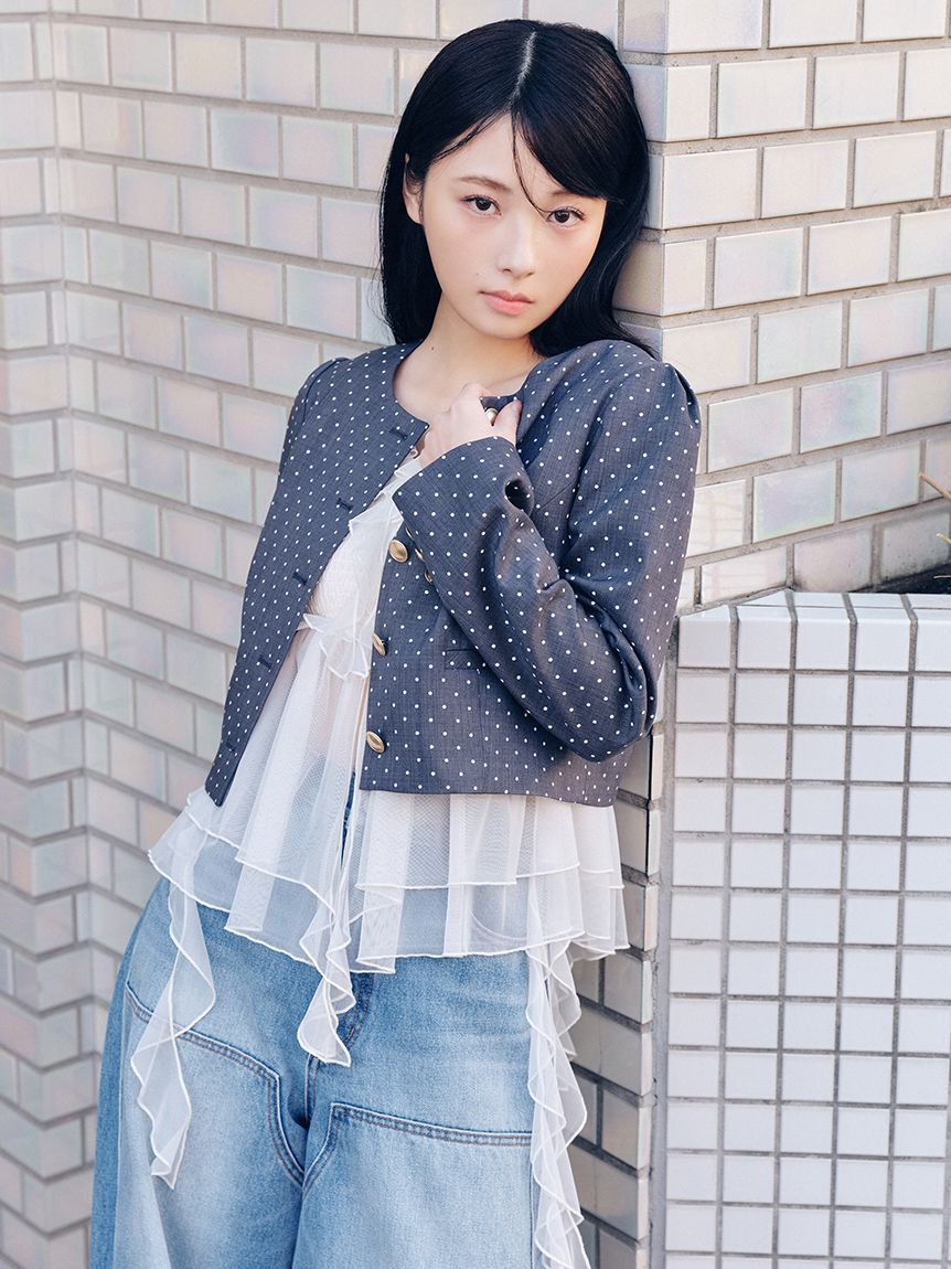 LILY BROWN「パピヨンチュールフリルトップス」|シャツ・ブラウス|