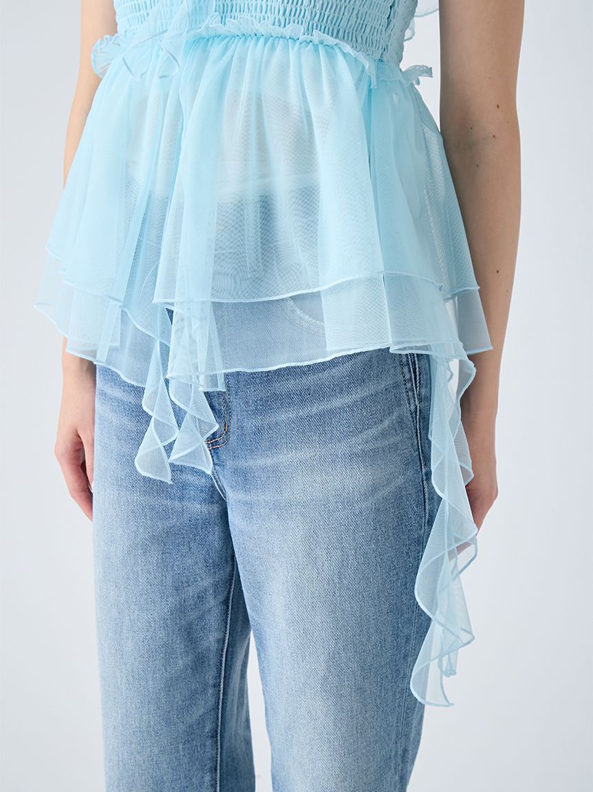 LILY BROWN「パピヨンチュールフリルトップス」|シャツ・ブラウス|