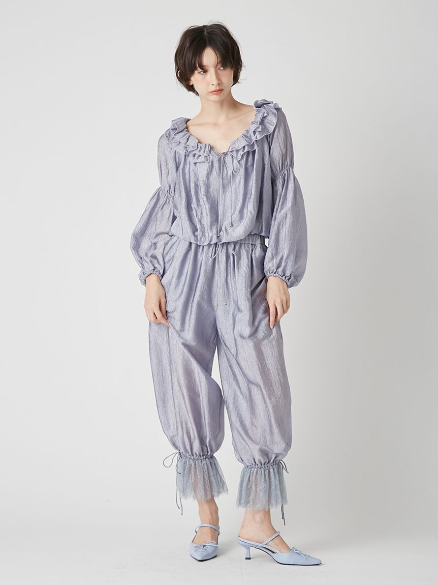 LILY BROWN「エアリーバルーンレースパンツ」|チノ|