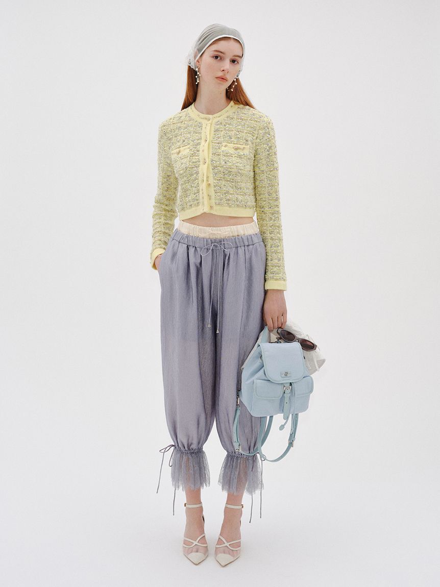 LILY BROWN「エアリーバルーンレースパンツ」|チノ|