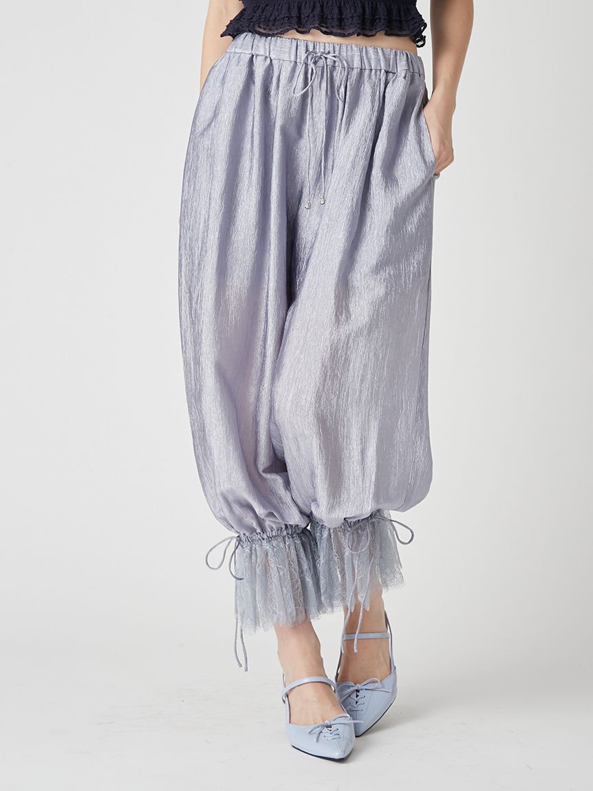 LILY BROWN「エアリーバルーンレースパンツ」|チノ|