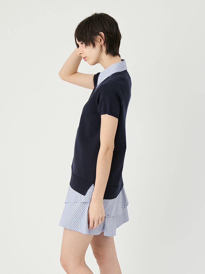 LILY BROWN「シャツドッキングラッフルワンピース」|ワンピース|