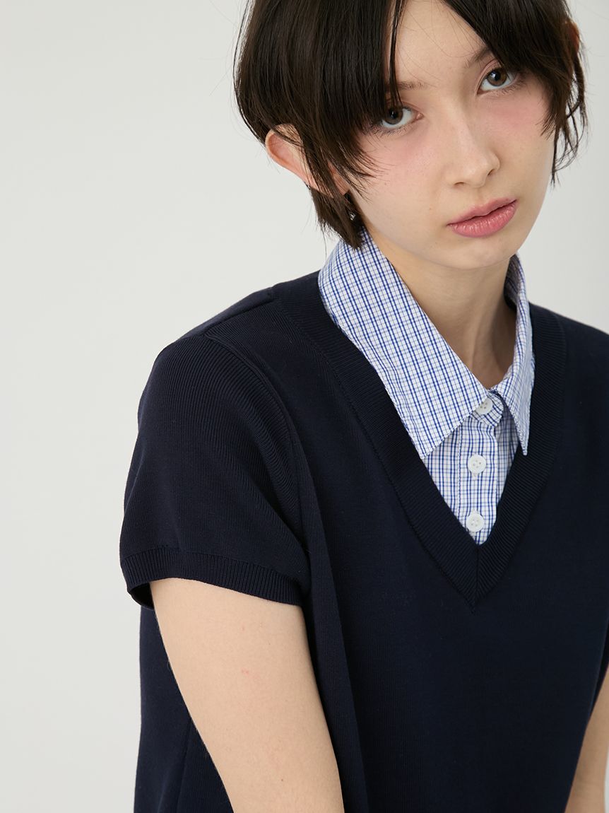 LILY BROWN「シャツドッキングラッフルワンピース」|ワンピース|