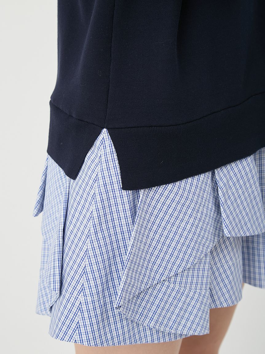 LILY BROWN「シャツドッキングラッフルワンピース」|ワンピース|