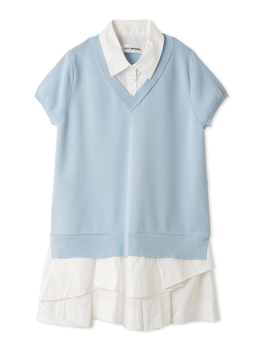 LILY BROWN「シャツドッキングラッフルワンピース」|ワンピース|BLU