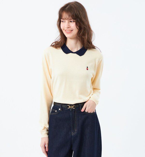 MACKINTOSH PHILOSOPHY「【WEB&一部店舗限定】バッキンガムベア ワッペンニットポロ」|ニット・セーター|オフホワイト