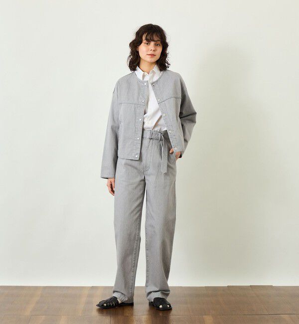 MACKINTOSH PHILOSOPHY「【GREY LABEL】デニムノーカラートラッカージャケット」|ブルゾン・スタジャン|