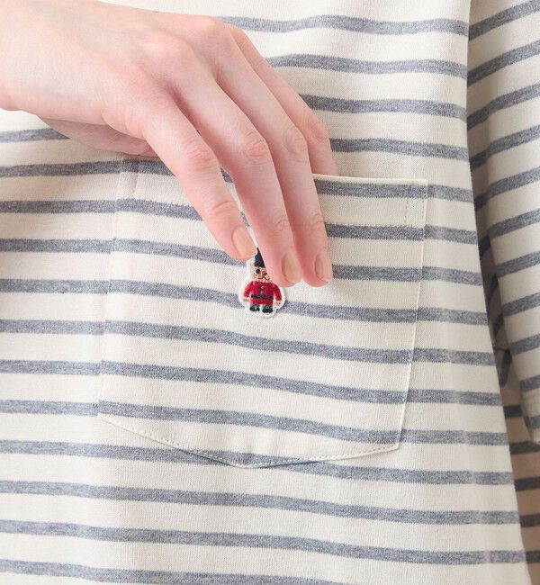 MACKINTOSH PHILOSOPHY「バッキンガムベア バスクボーダーポケTシャツ」|Tシャツ・カットソー|