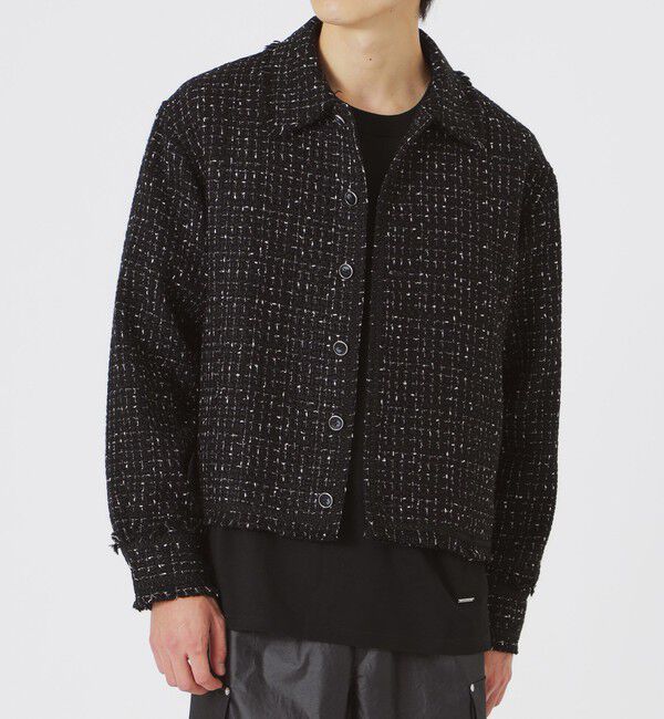  「モノトーンツイードブルゾン」|ブルゾン・スタジャン|