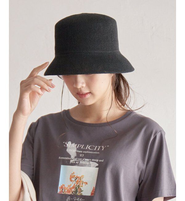 ikka「ペーパーサーモバケットハット」|その他|ブラック