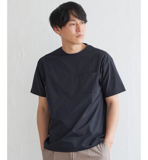 ikka「GOKU楽AIR ポケットTシャツ」|Tシャツ・カットソー|ネイビー