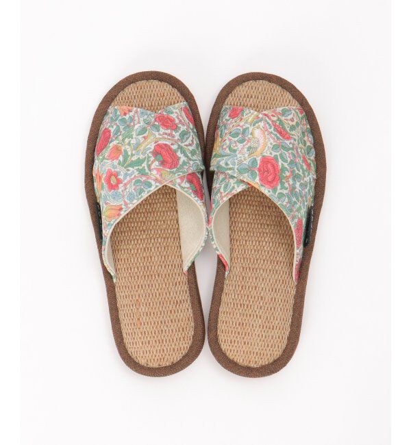 TOKYO DESIGN CHANNEL「絵画プリントモリススリッパ」|ルームシューズ|レッド