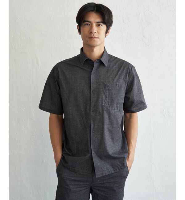 ikka「【接触冷感】GOKU楽 AIR冷感シャツ【セットアップ対応】」|シャツ・ブラウス|グレー