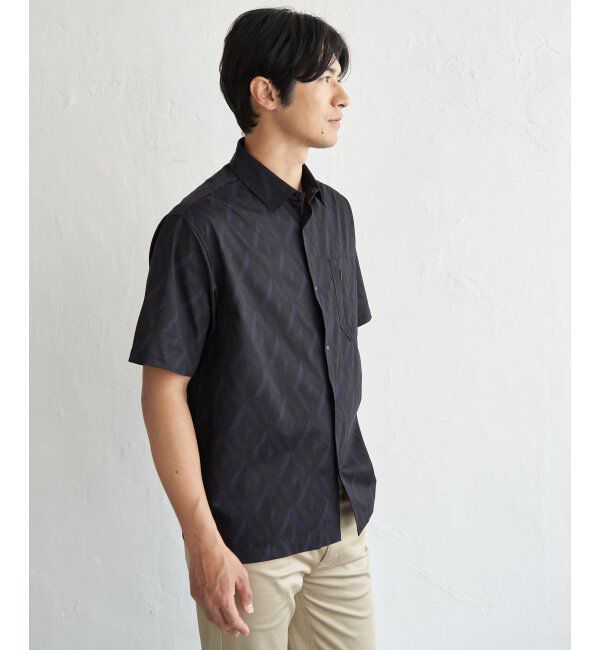 ikka「【接触冷感】GOKU楽 AIR冷感シャツ【セットアップ対応】」|シャツ・ブラウス|ブラック