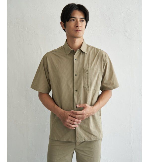 ikka「【接触冷感】GOKU楽 AIR冷感シャツ【セットアップ対応】」|シャツ・ブラウス|ベージュ