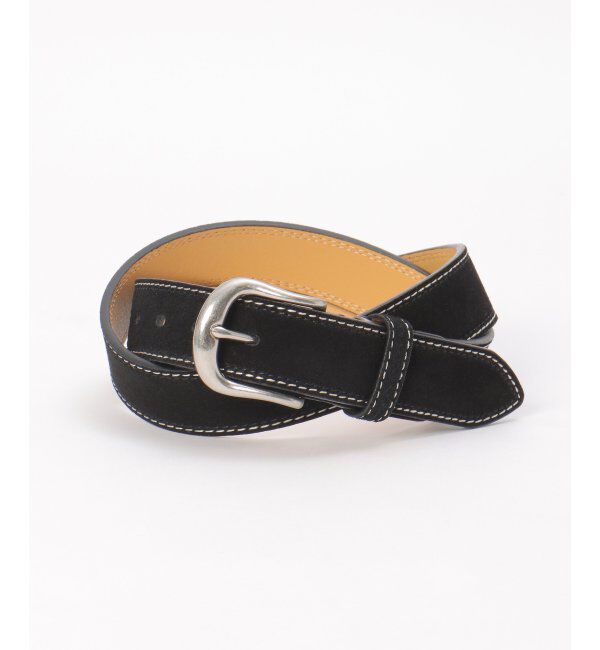 ikka「カラーステッチスウェードベルト」|ダウンベスト・ベスト|ブラック