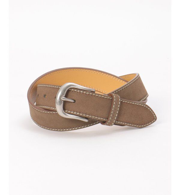 ikka「カラーステッチスウェードベルト」|ダウンベスト・ベスト|ダークブラウン