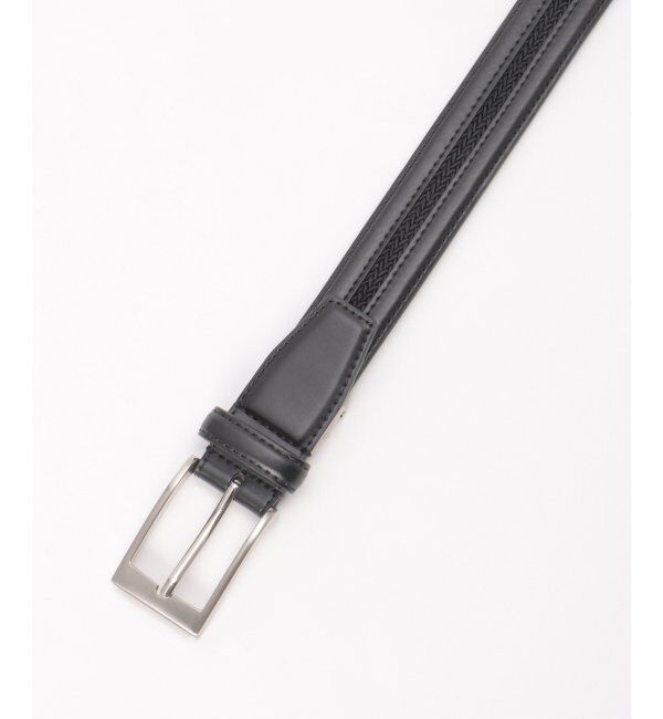 ikka「レザーホールゴムメッシュベルト」|ダウンベスト・ベスト|