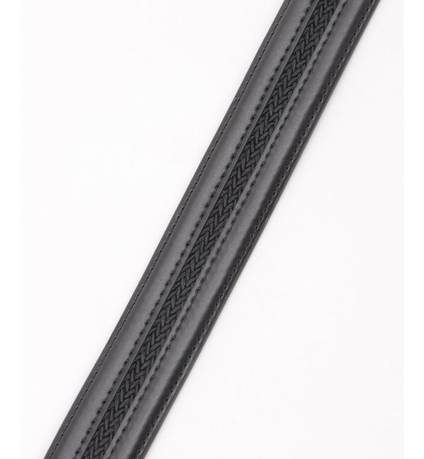 ikka「レザーホールゴムメッシュベルト」|ダウンベスト・ベスト|