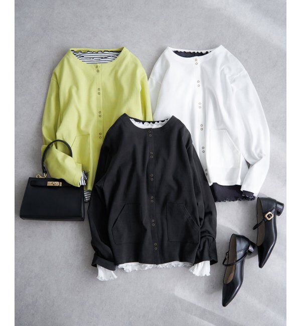 Lbc with Life「ポンチミニスナップボタンカーディガン」|カーディガン|