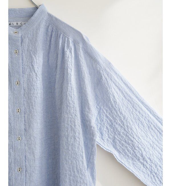 Lbc with Life「オーガニックコットンバンドカラーシャツ」|シャツ・ブラウス|