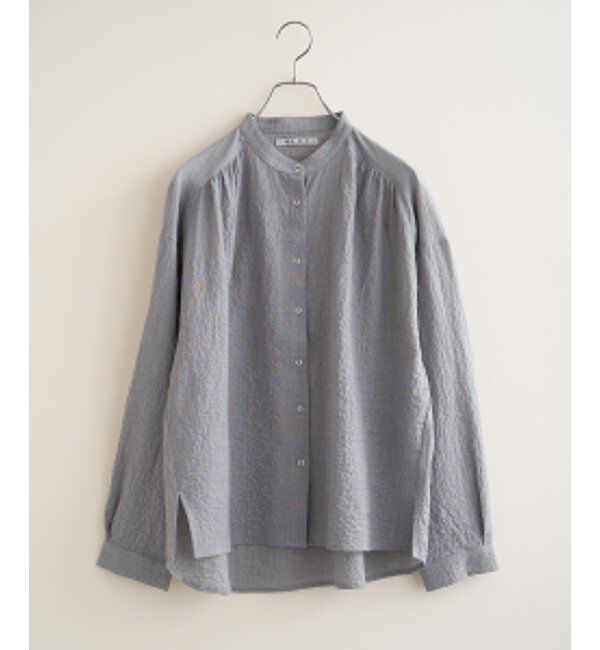 Lbc with Life「オーガニックコットンバンドカラーシャツ」|シャツ・ブラウス|