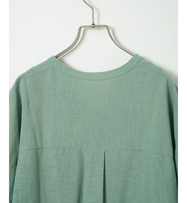 Lbc with Life「リネンコットンバンドカラーシャツ」|シャツ・ブラウス|