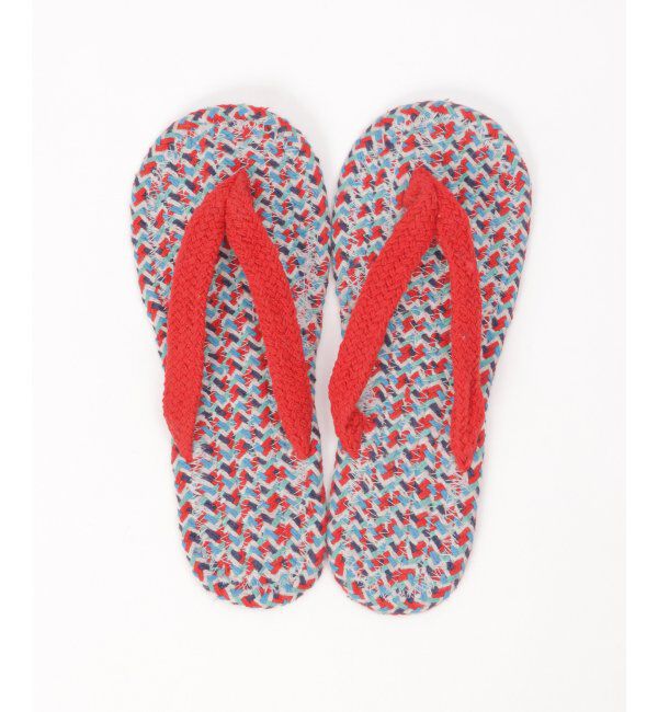 Lbc with Life「コットンサンダル」|ルームシューズ|レッド