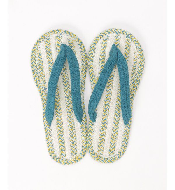 Lbc with Life「コットンサンダル」|ルームシューズ|ブルー