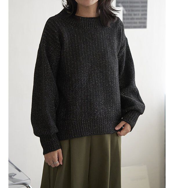 VENCE share style「【洗濯機で洗える】鹿の子ラメニット」|ニット・セーター|