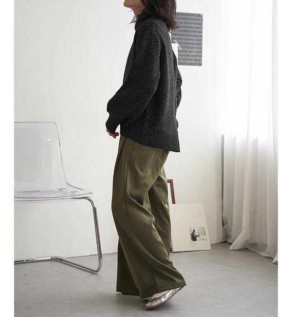 VENCE share style「【洗濯機で洗える】鹿の子ラメニット」|ニット・セーター|