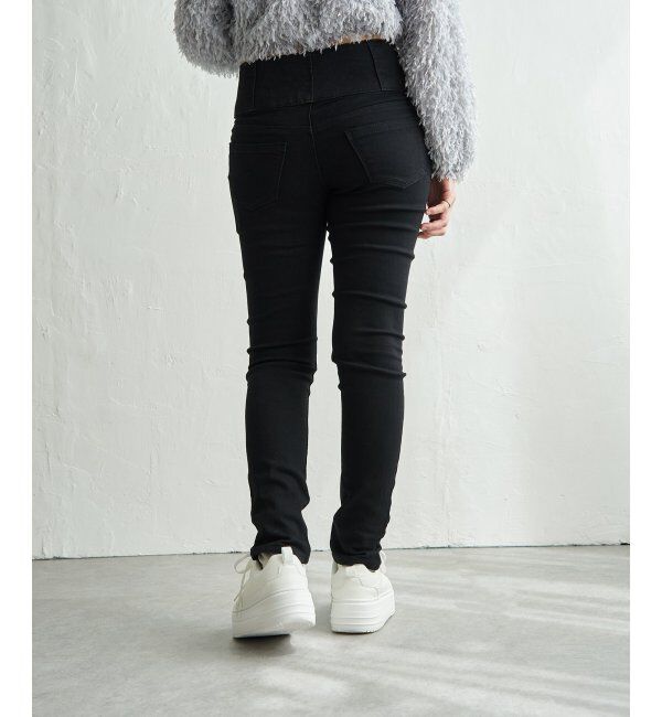 VENCE share style「ハイウエストダメージスキニーデニム」|デニム|