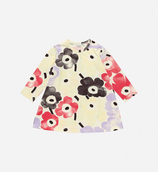 Marimekko「【kids】Retkeily Unikko Ⅱ ワンピース」|その他|ﾚｯﾄﾞ&times;ﾗｲﾗｯｸ&times;ｲｴﾛｰ