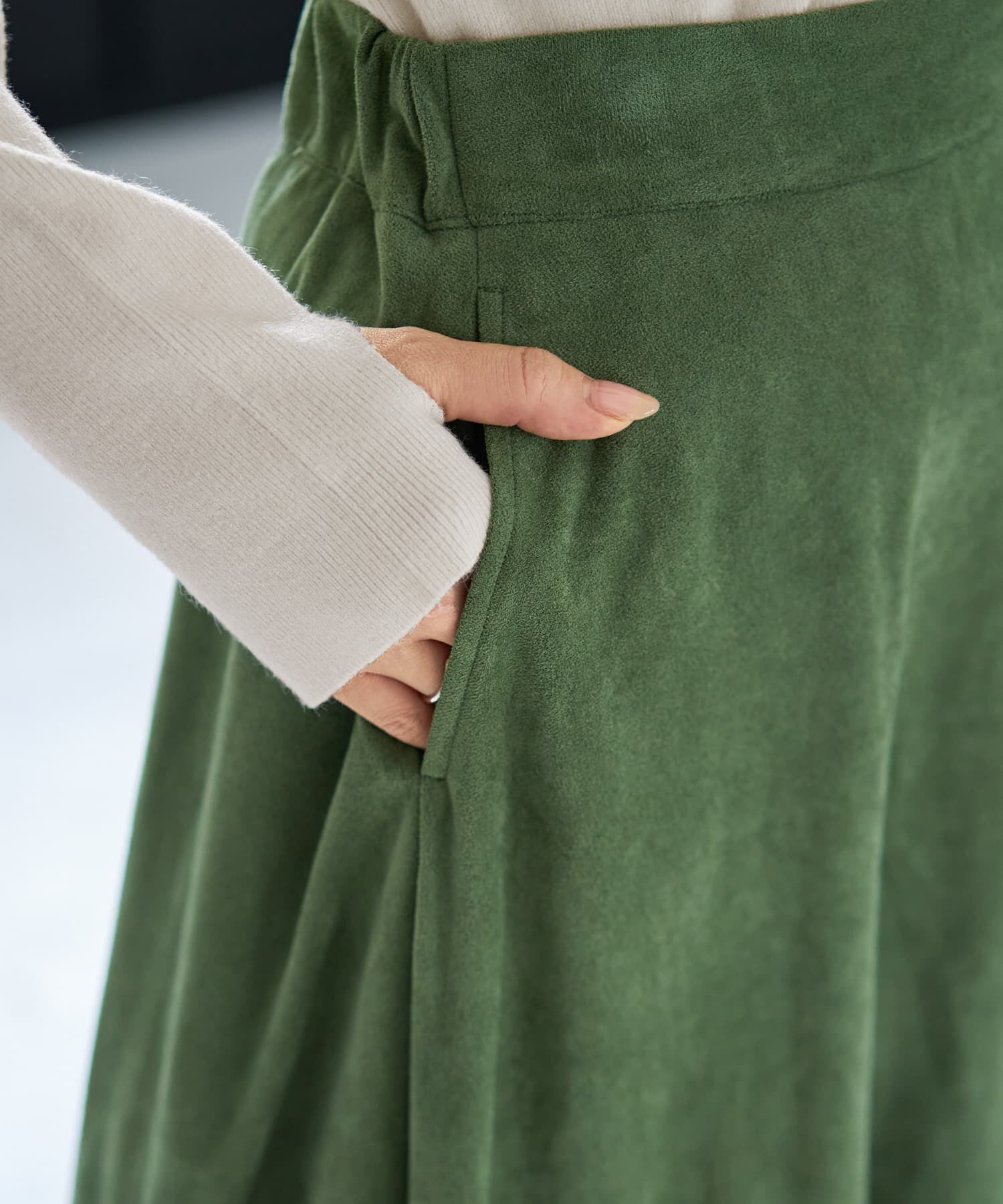 STYLE DELI「【LUXE】スエードサーキュラースカート」|スカート|