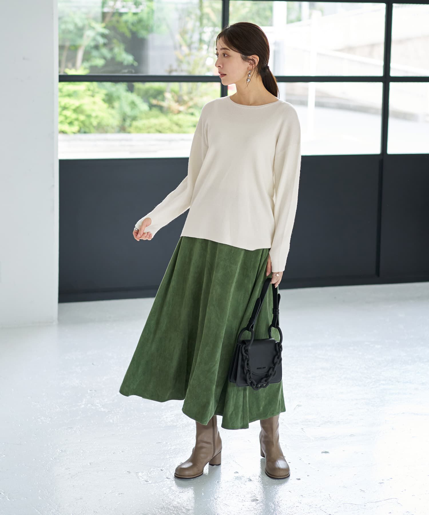 STYLE DELI「【LUXE】スエードサーキュラースカート」|スカート|