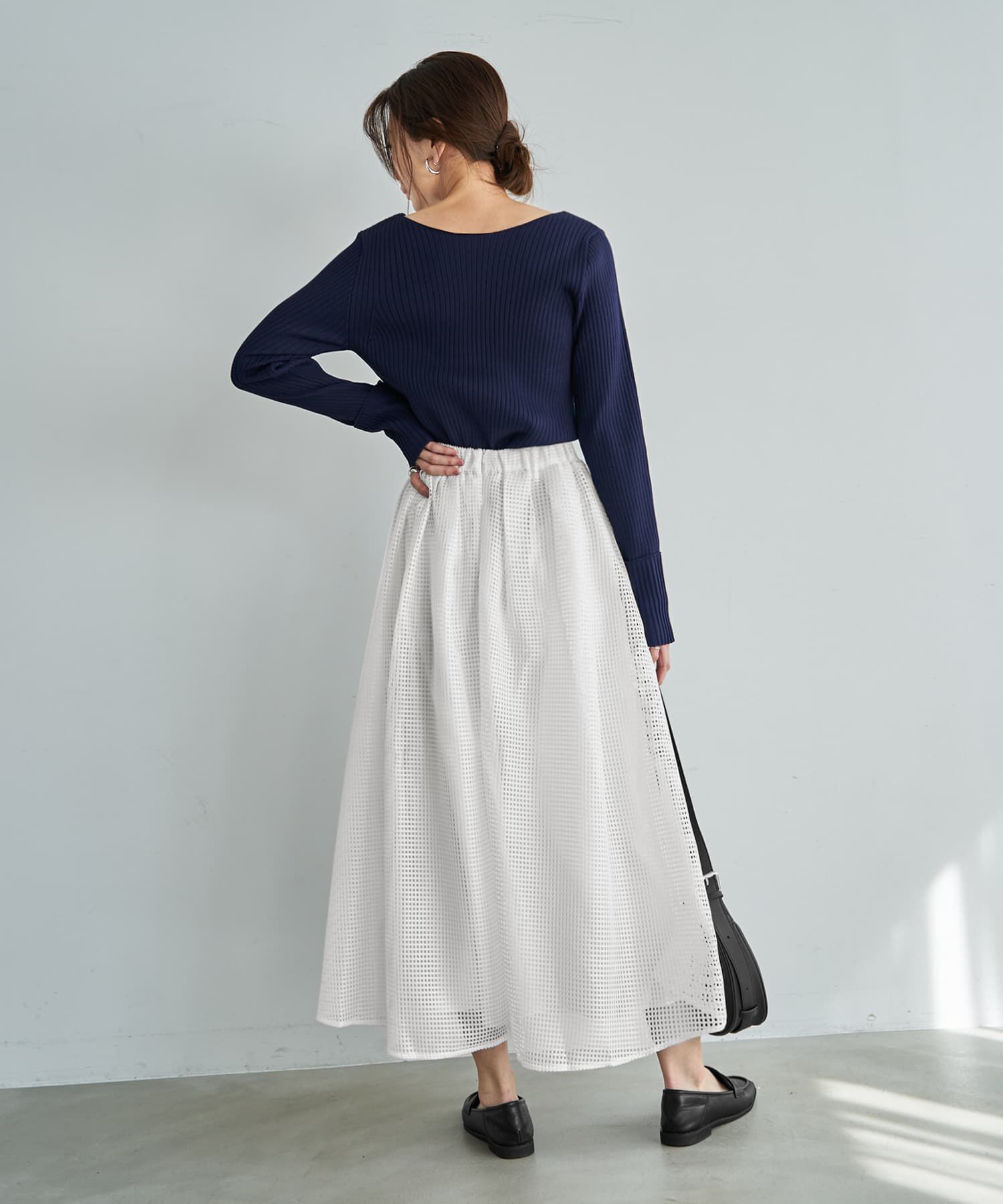 STYLE DELI「【LUXE】メッシュフレアスカート」|スカート|